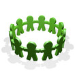 © Thodoris Tibilis - Green people connected in a circle holding their hands