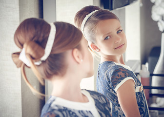 portrait of a little fashion kid girl