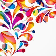 Aufkleber - Rounded colorful arc drops. Decorative abstract background.