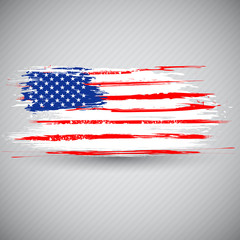 Wall Mural - Grungy American Flag Background