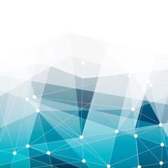Poster - Abstract blue background with space for text. Vector.