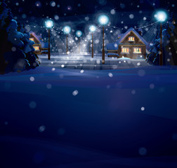 Wall Mural - vector of winter landscape. merry christmas!