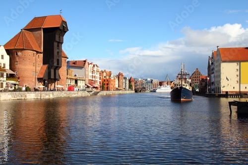Board z aluminiowym obramowaniem Gdańsk, polska - słynny dźwig