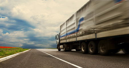 Truck on the lonely highway