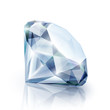 Diamond with reflection isolated on white - eps10