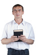© dibas99 - Portrait of a young man with a book in hand