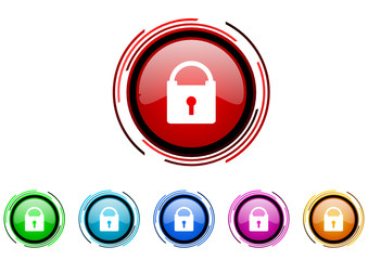 Aufkleber - protect vector glossy web icon set
