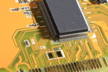 Printed Circuit Board with electrical components