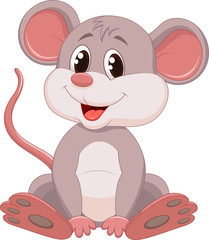 Wall Mural - Cute mouse cartoon