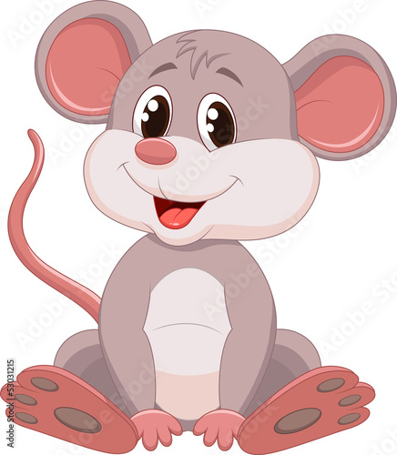 Naklejka dekoracyjna Cute mouse cartoon