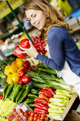 Young woman at the market