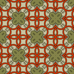 Poster - Seamless Colorful Retro Pattern Background