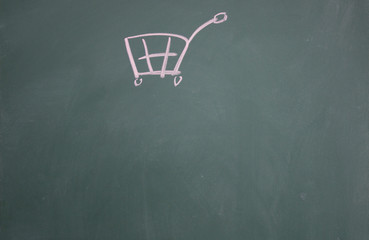 Wall Mural - shopping cart sign