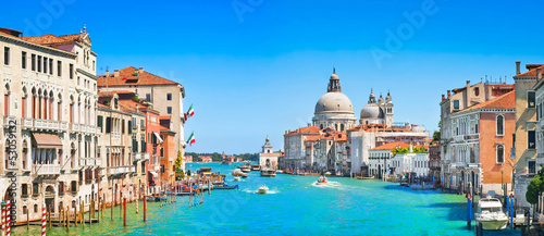 Board z aluminiowym obramowaniem Kanał grande i bazylika santa maria della salute, wenecja, włochy