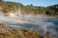 Echo Crater With Frying Pan Lake In Rotorua
