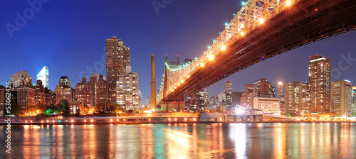 Plakat na papierze fotorealistycznym Most queensboro i manhattan