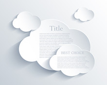 Vector Cloud Design Element With Place For Your Text. Eps10