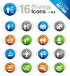 © sharpnose - Glossy Buttons - Business strategy and management icons