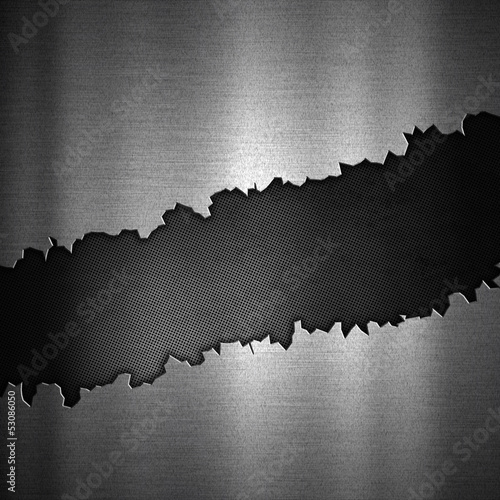 Board z aluminiowym obramowaniem Pęknięty metal tło
