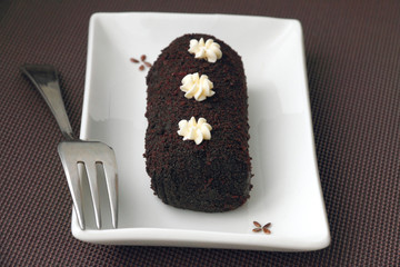 Wall Mural - Small chocolate sweet cake