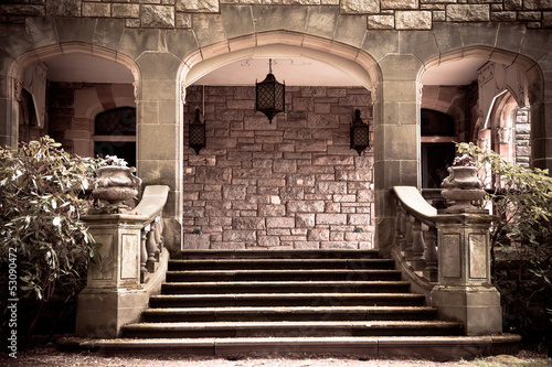 Naklejka na szybę Vintage stone portico