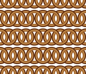 Canvas Print - seamless brown circle Chain pattern background vector