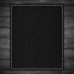 Canvas Print - black leather background