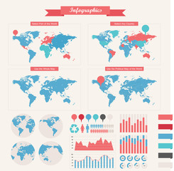 Wall Mural - infographic elements