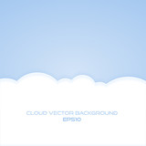 Fototapeta Do pokoju - vector bright cloud background with text space illustration