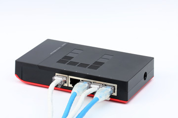 Aufkleber - Ethernet switch isolated on the white background