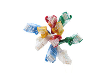 Aufkleber - colorful UTP ethernet cables LAN
