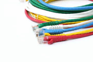 Aufkleber - colorful UTP ethernet cables LAN