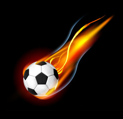 Wall Mural - Soccer Ball on Fire