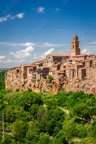 Pitigliano city on the clif...