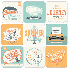 Wall Mural - 9 Retro background for Summer