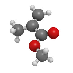 Poster - Methyl methacrylate molecule, poly(methyl methacrylate) or acryl