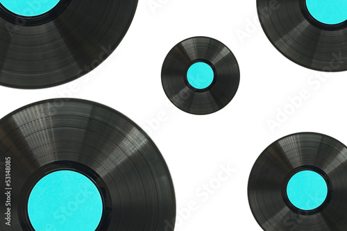 Fototapeta do kuchni Vinyl disc on white background