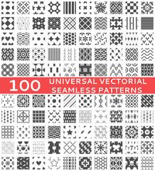 Wall Mural - universal different vector seamless patterns (tiling)
