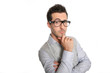 © goodluz - Sceptical man with eyeglasses, isolated