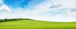 canvas print picture - green meadow and blue sky