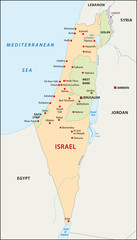 Wall Mural - Israel map