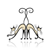 Graceful Siamese Cats For Your Design