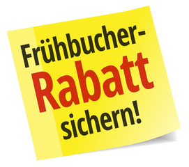 Sticker - Frühbucherrabatt sichern!