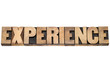 © MarekPhotoDesign.com - experience word in wood type