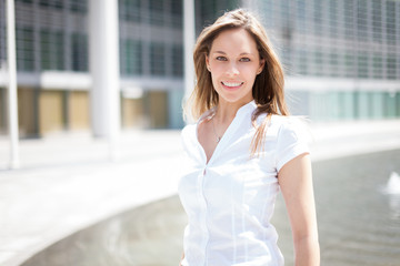 Wall Mural - Smiling businesswoman portrait