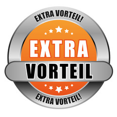 Wall Mural - 5 Star Button orange EXTRA VORTEIL EV EV