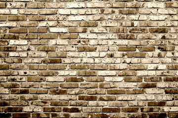 Old grunge brick wall background