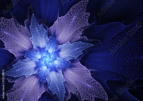 Naklejka na meble Blue futuristic flower blossom