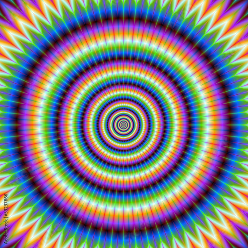 Board z aluminiowym obramowaniem Pierścienie psychedeliczne