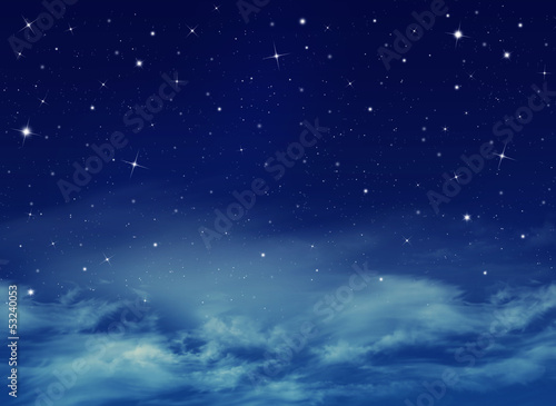 Tapeta ścienna Abstrakcyjne niebieskie tło, nocne niebo